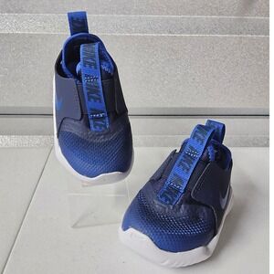 Nike Flex Runner Slip On Sneakers‎ Blue Athletic Running Shoes Size 4C